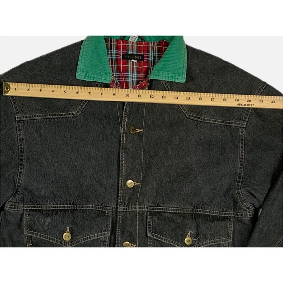 VINTAGE 80’S UNISEX ESPRIT OVERSIZED DEMIN JACKET SIZE MEDIUM - Picture 5 of 8